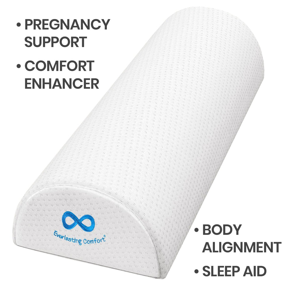 Everlasting Comfort Pregnancy Discomfort Support Half Moon Pillow