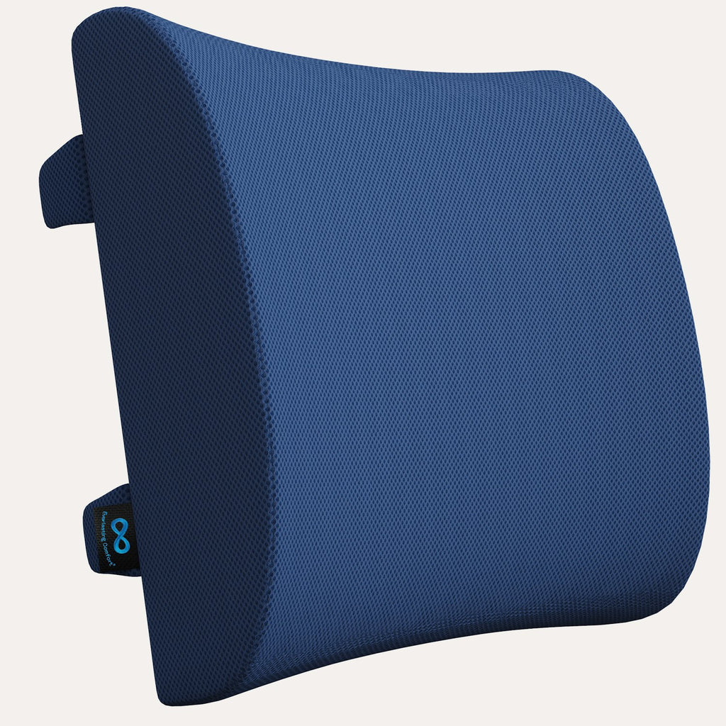 Everlasting Comfort Back Cushion Lumbar Support Pillow Navy Blue