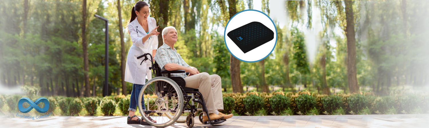 Ergonomic Anti-Slip Wheelchair Cushion - Front High Rear Low Thick