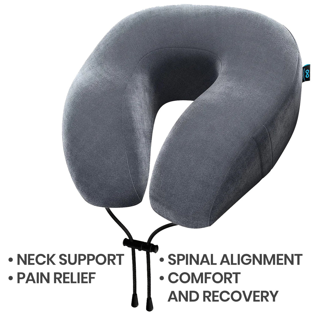 Memory Foam Neck Support Cushion with Plush Cover