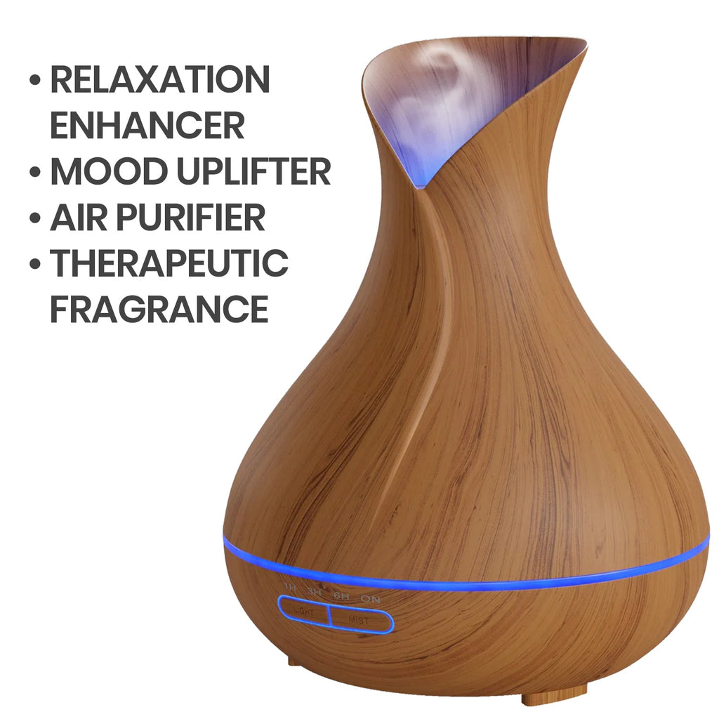 Add InnoGear's Essential Oil Diffuser with multi-color light to