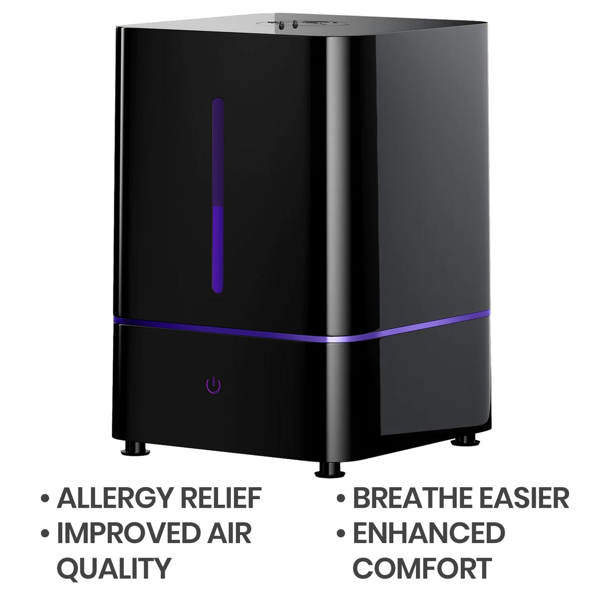 Everlasting Comfort Cool Mist Humidifier for Bedroom (4L) - Filterless,  Small, Ultrasonic, Quiet - Large Room Home Air Vaporizer for Babies -  Diffuser and Essential Oil Tray (Black) 