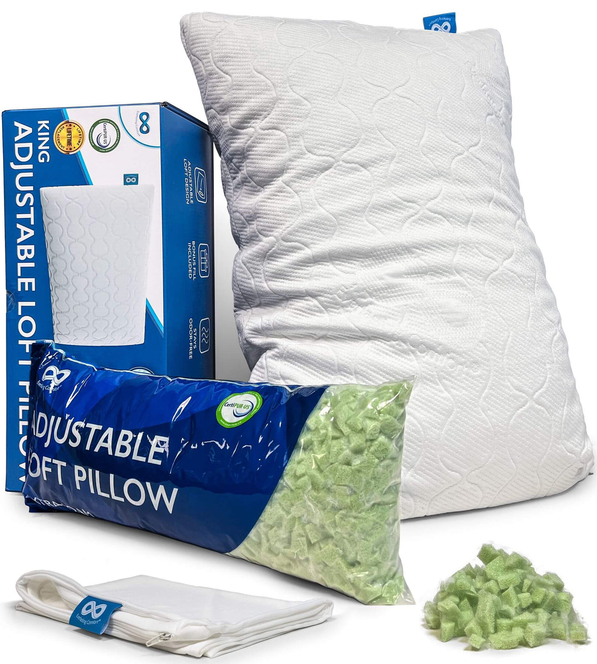  Everlasting Comfort Lumbar Support & Half Moon Pillow