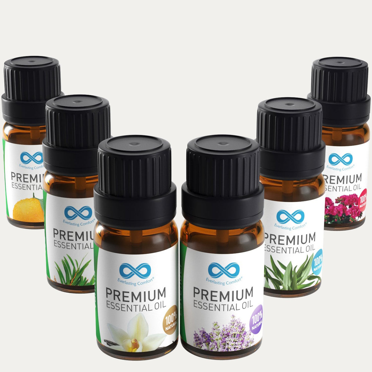 Aromatherapy Essential Oils Set - 6 x 10ml Essential Oils Kit Tea Tree