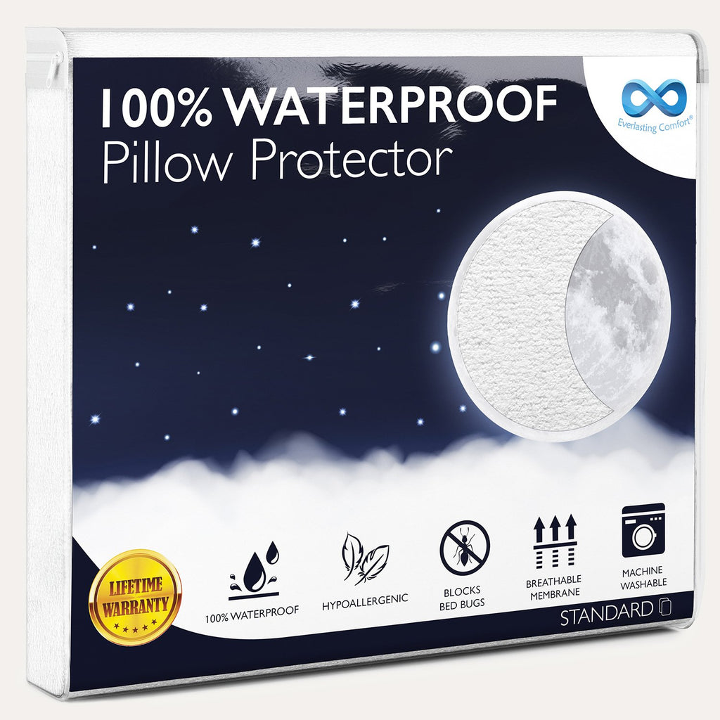 Everlasting Comfort Hypoallergenic Pillow Covers Standard 2-Pack