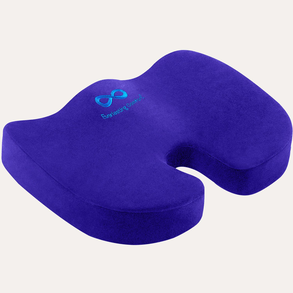 Everlasting Comfort Memory Foam Coccyx Seat Cushion for Office Chair