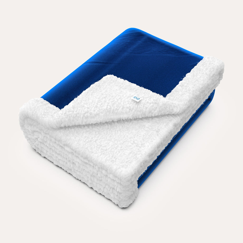 Everlasting Comfort Plush Sherpa Fleece Blanket Galaxy Blue